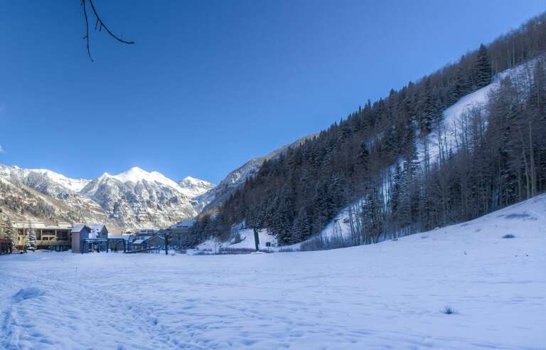 Snowy mountain near our Telluride condo rental