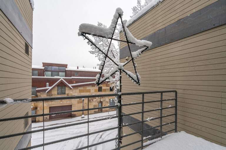 Exterior view from this Telluride condo for rent.