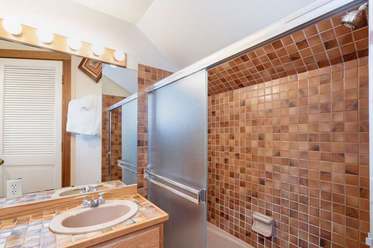 Second bathroom with a spacious walk in shower