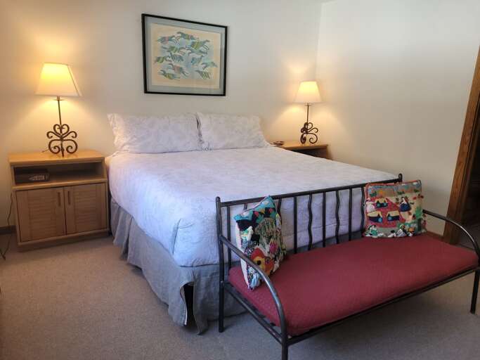 Master Bedroom with a King bed.