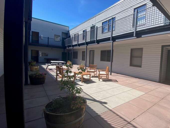 Deck in the Summer with seats