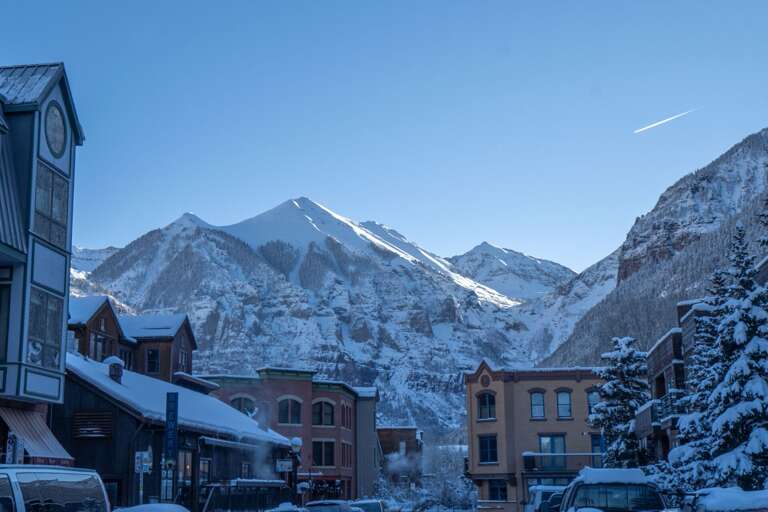 View of the mountains and Telluride