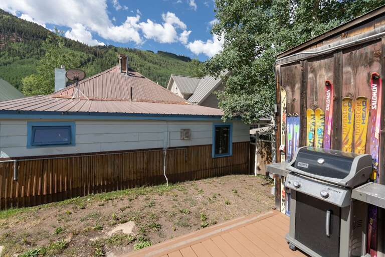 A view of the backyard of this holiday home in Telluride.