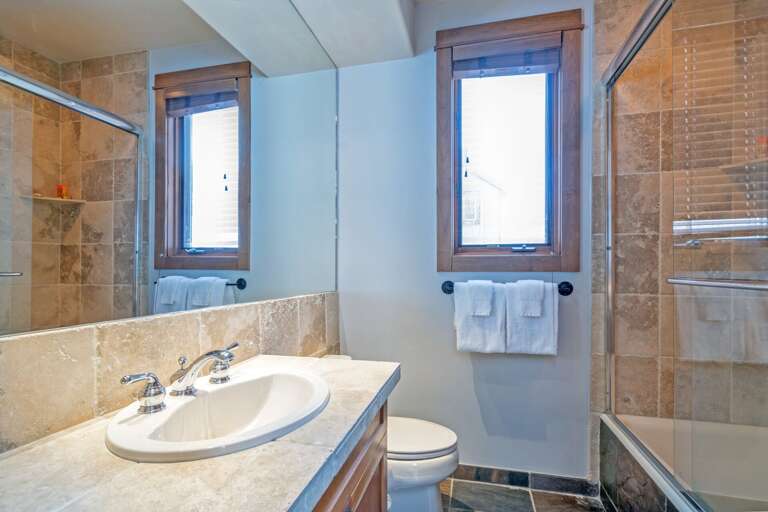 Bathroom with extra large mirror