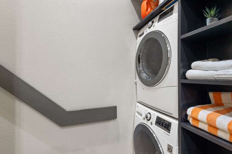 Washer and Dryer is located right off the entryway. Washer and Dryer is located right off the entryway.