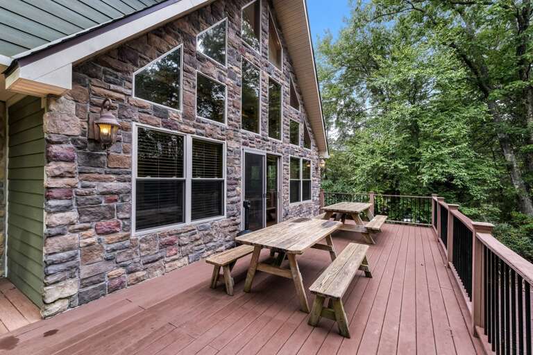 Outside deck on our Pocono Getaway Rental