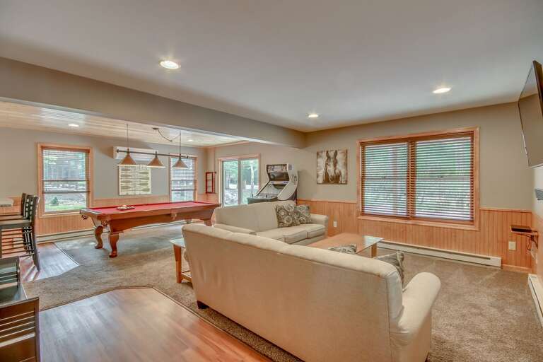 Game Room with pool table