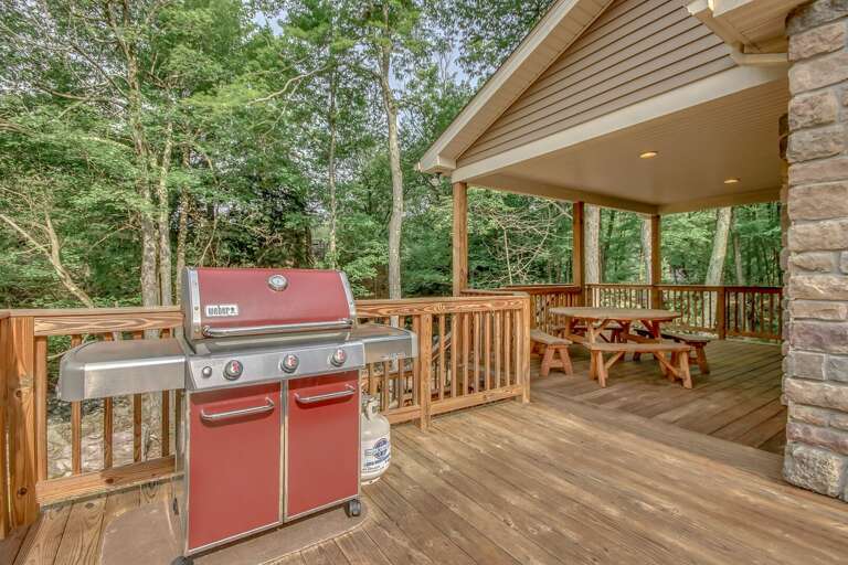 Grill on wrap around Porch