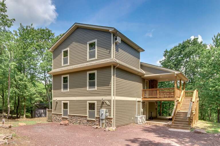 Rear View of our Vacation Rental Near Poconos Rear View of our Vacation Rental Near Poconos