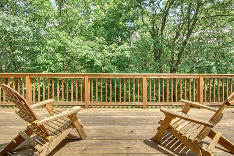 View from Deck at our Vacation Rental Near Poconos View from Deck at our Vacation Rental Near Poconos