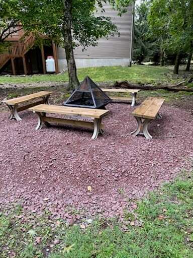 New Wood Burning Firepit at Snowcap