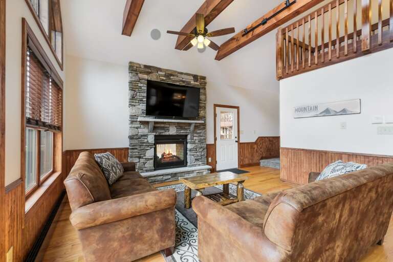 Brown Sofas in the Great Room's Seating Area