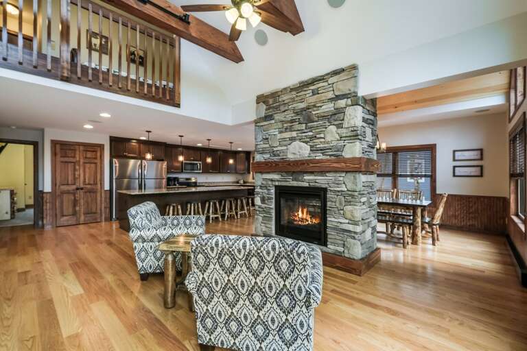 Double-Sided Fireplace in the Great Room