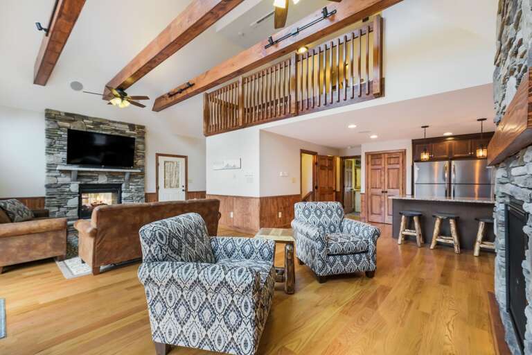 Seating in the Great Room of our Poconos Vacation Home