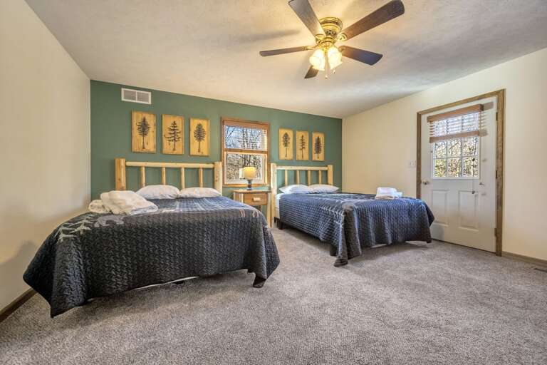 Treetop Living in 2nd Floor Bedroom 5 with 2 Queen Beds and TV