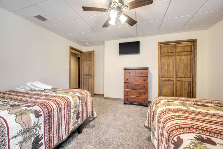 TV and Plenty of Storage in 1st Floor Bedroom 2