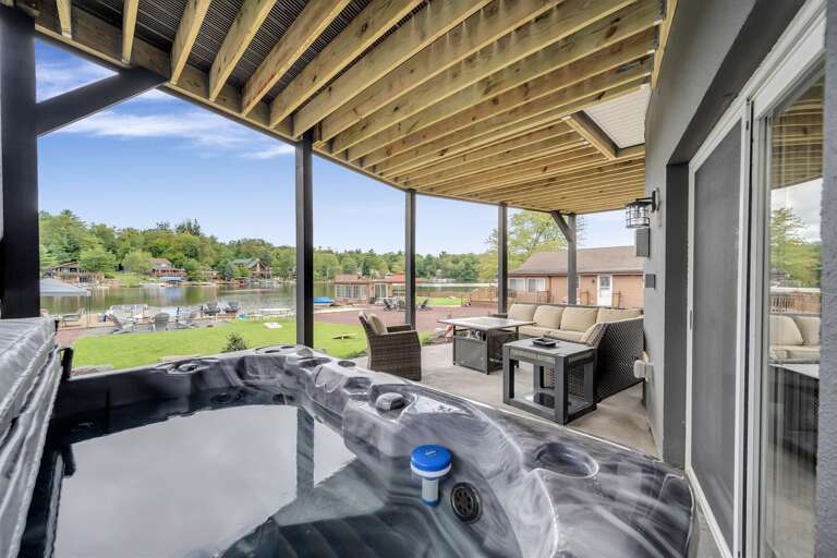 Outdoor Hot Tub on Patio Outdoor Hot Tub on Patio