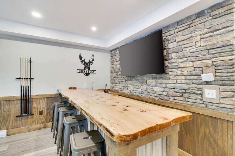 Hey Bartender!
Show Off your Mixologist Skills at the Game Room Bar.