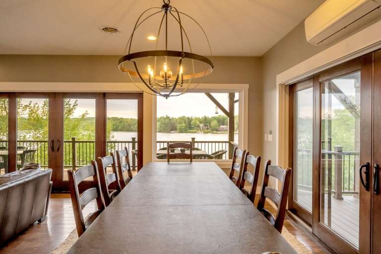 Enjoy Views of Lake Harmon While Dining in Comfort Enjoy Views of Lake Harmon While Dining in Comfort