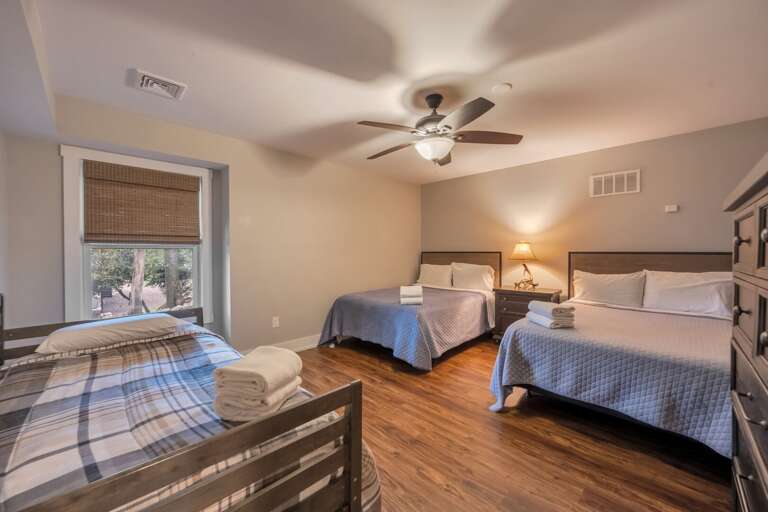 Perfect Sleepover Space in 1st Floor Bedroom 2 with 2 Double Beds & 1 Twin Bed (sleeps 5) Perfect Sleepover Space in 1st Floor Bedroom 2 with 2 Double Beds & 1 Twin Bed (sleeps 5)