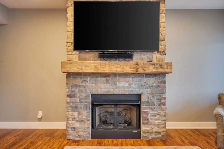 Get Toasty Around the Game Room Fireplace Get Toasty Around the Game Room Fireplace