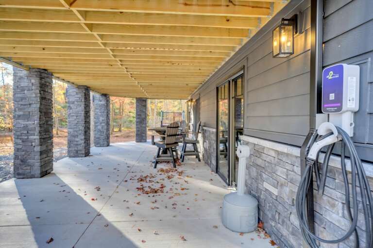 Charge Your EV while Chilling on the Patio. Charge Your EV while Chilling on the Patio.