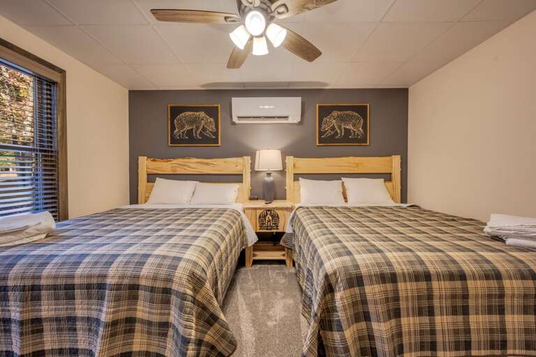 Hibernate in Style in the 1st Floor Bedroom 3 with 2 Queen Beds (sleeps 4). Hibernate in Style in the 1st Floor Bedroom 3 with 2 Queen Beds (sleeps 4).