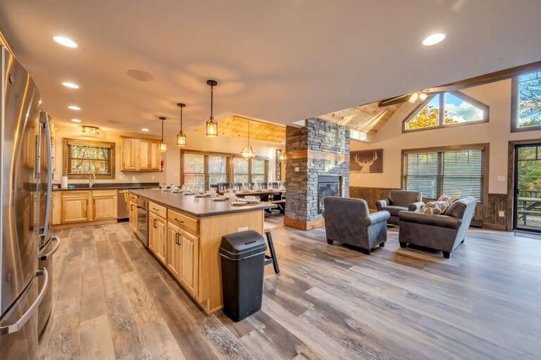 Kitchen, Dining and Great Room Provides Tons of Space. Kitchen, Dining and Great Room Provides Tons of Space.