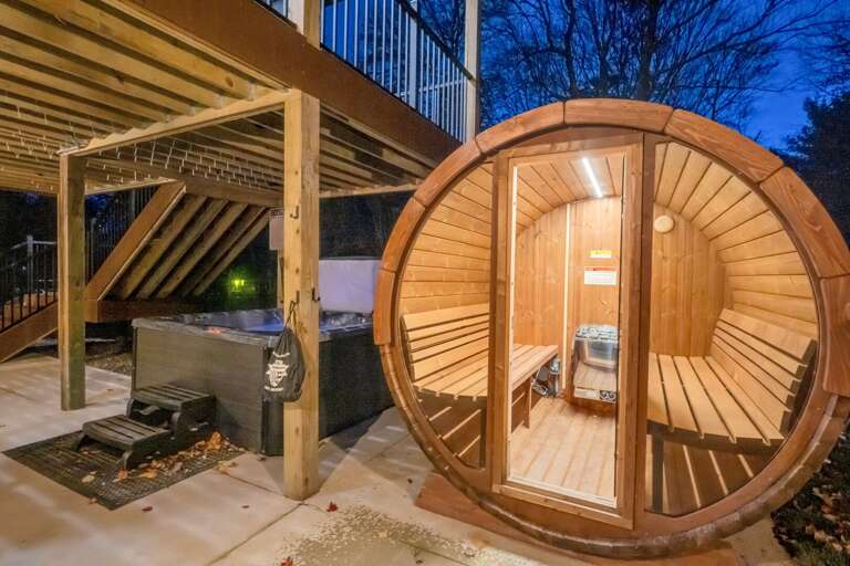 Even the Sauna Can Light Up the Night. Even the Sauna Can Light Up the Night.