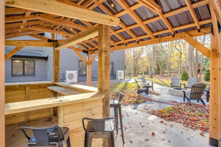 Show off your Bartending Skills while enjoying the view from the Outdoor Bar on the Patio. Show off your Bartending Skills while enjoying the view from the Outdoor Bar on the Patio.