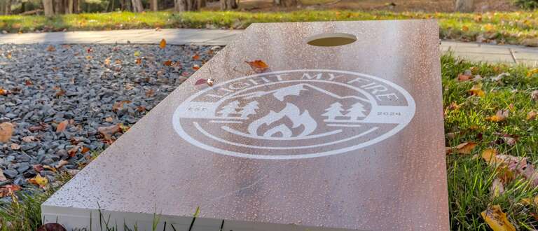 Test Your Skills on the Custom Cornhole Boards. Test Your Skills on the Custom Cornhole Boards.