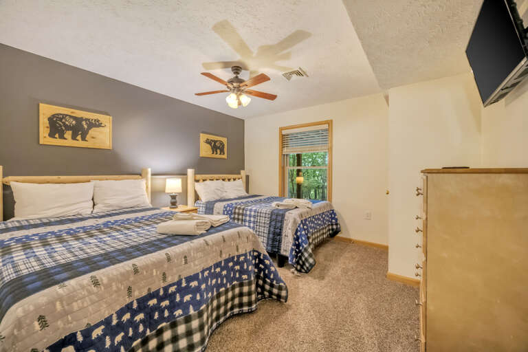 1st Floor Bedroom 1 with TV & Storage