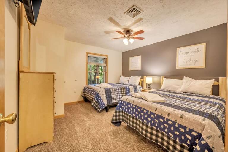 1st Floor Bedroom 2 with TV & Storage