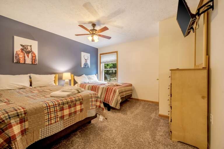 2nd Floor Bedroom 3 with TV & Storage