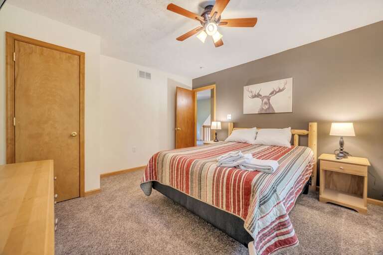 3rd Floor Bedroom 6 with TV, Storage & 1 Queen Bed (sleeps 2)