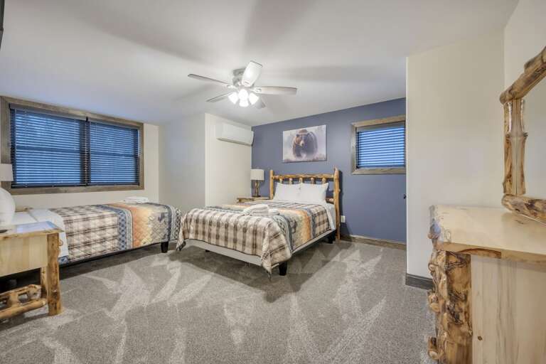 2nd Floor Bedroom 5 with 1 Queen Bed and 1 Full Bed