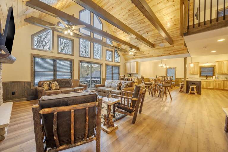 Great Room with Massive Windows for Delightful Views.