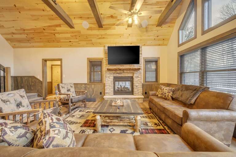 Indoor/Outdoor Fireplace in the Great Room