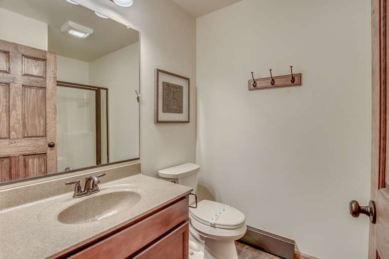 Private Bathroom with Sink, Toilet and Shower