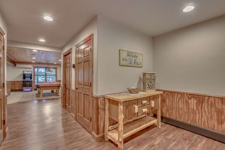 Table in Hallway Outside Game Room