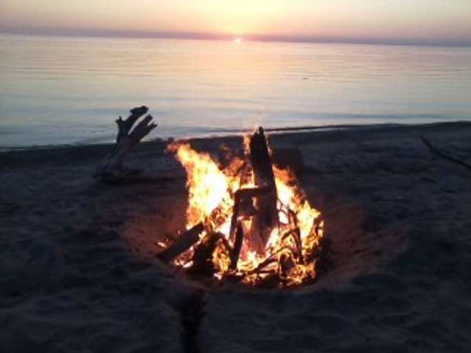 Fires on the beach