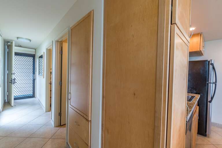 Hallway closet, bathroom, and bedroom Hallway closet, bathroom, and bedroom