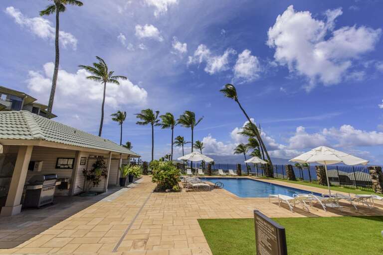 Kapalua Bay Villas pool deck Kapalua Bay Villas pool deck