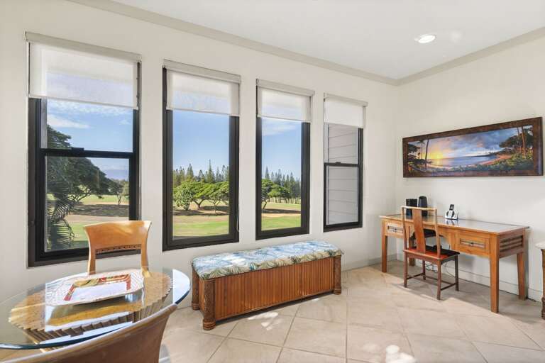 Master bedroom seating with work station