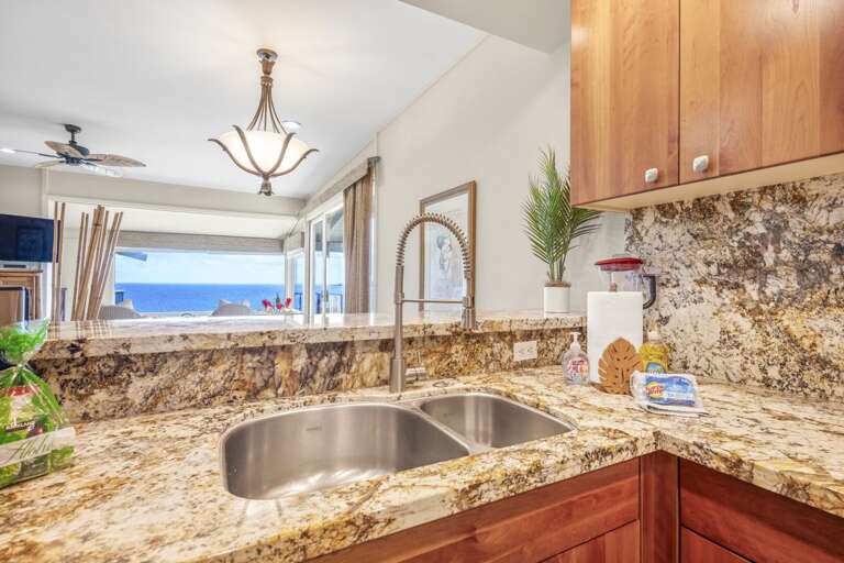 Watch the sunset while you prepare meals.