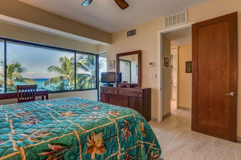 Back Bedroom has Incredible View of Lanai Island and its Own Lanai