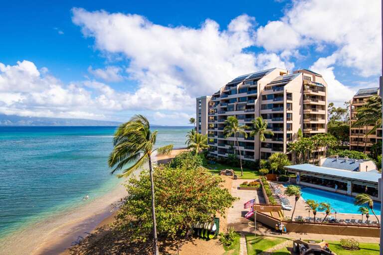 View of Pool and Beach Bar Restaurant From Main Lanai