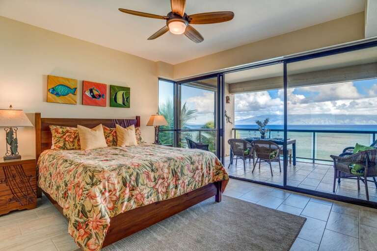 Views of Moloka'i Island from the Front Master Bedroom