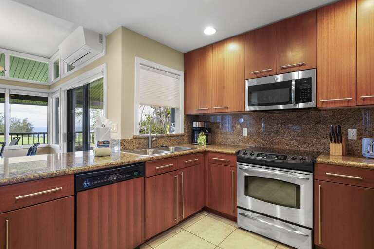Dishwasher blends beautifully with the kitchen