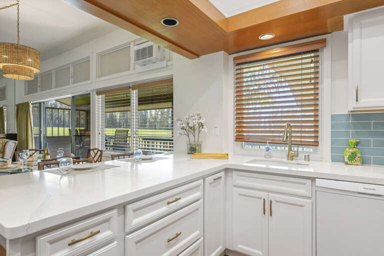 bright kitchen with a view